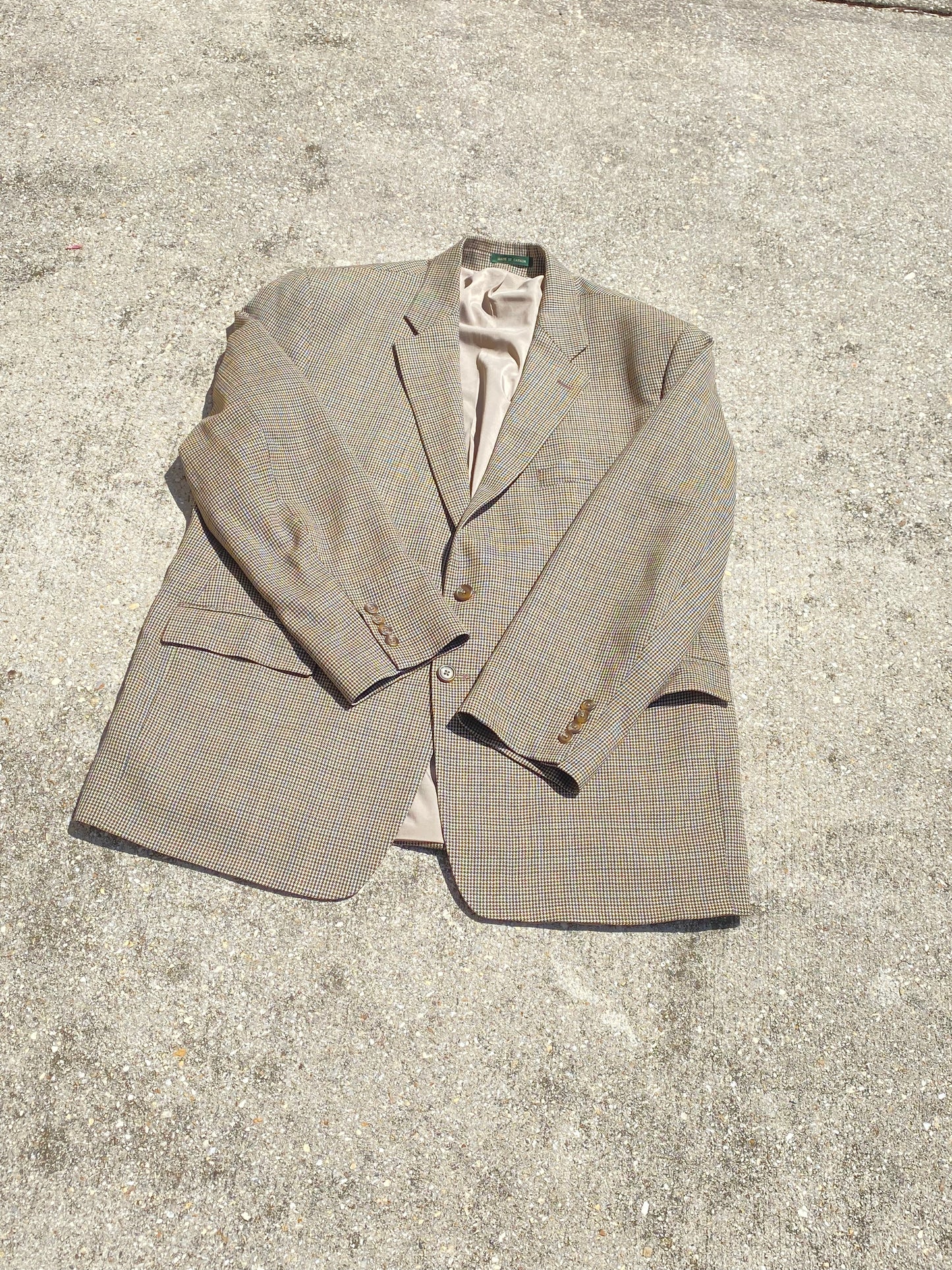 Polo Ralph Lauren Brown Houndstooth Jacket - Brimm Archive Wardrobe Research