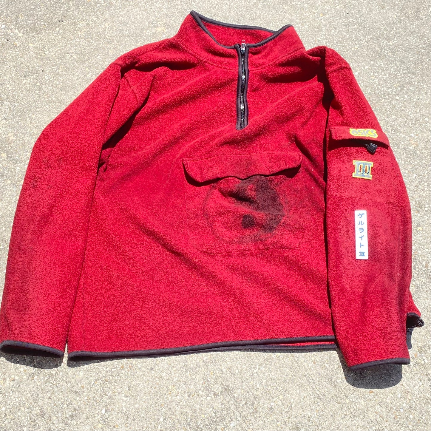 Custom Red Fleece Asics Style - Brimm Archive Wardrobe Research